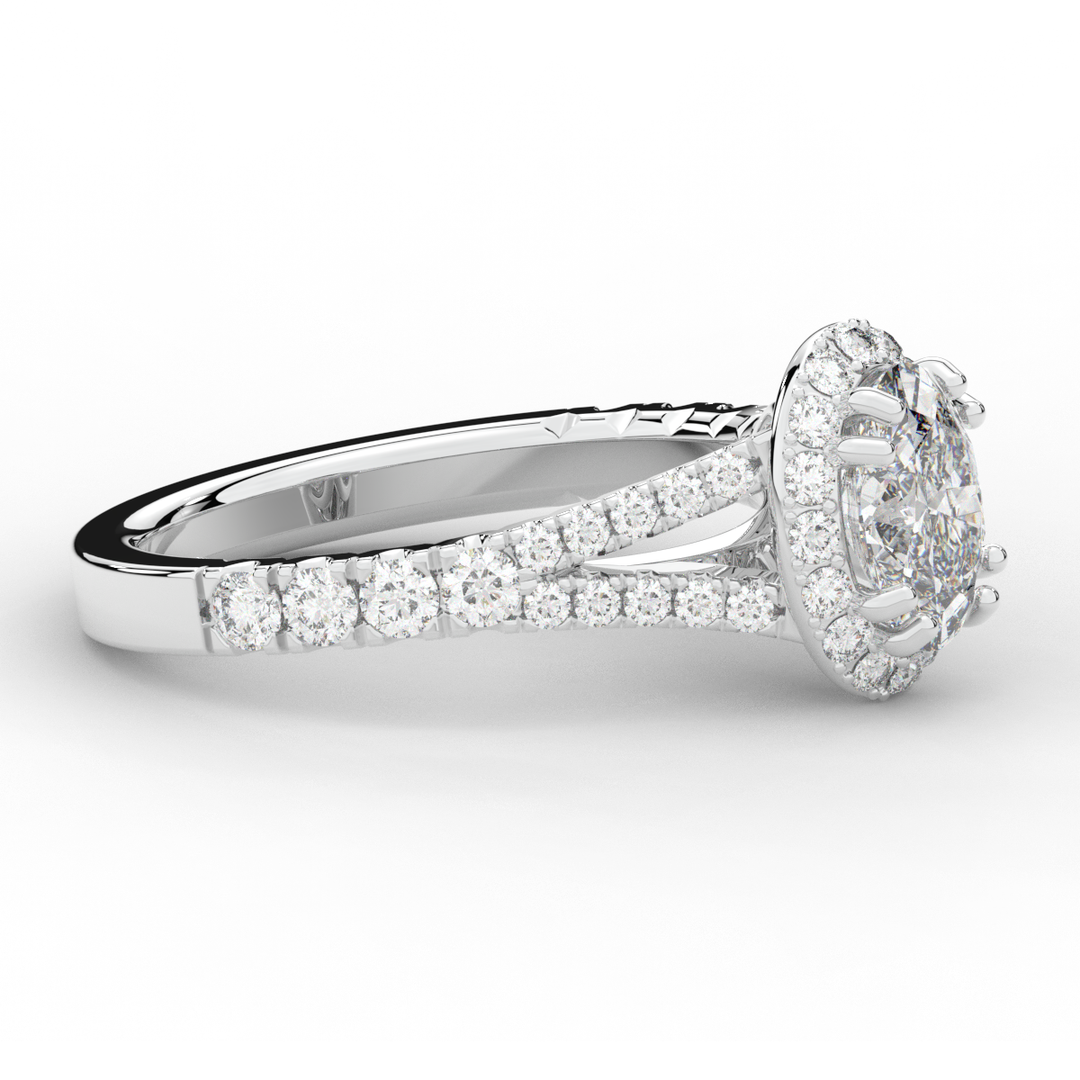 1.60CT.TW OVAL LAB DIAMOND ENGAGEMENT RING