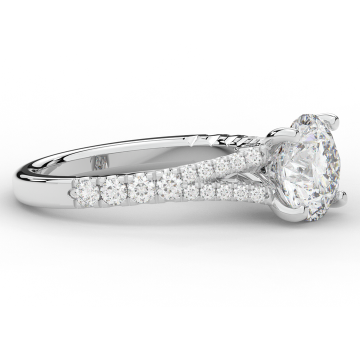 2.45CT.TW ROUND LAB DIAMOND ENGAGEMENT RING