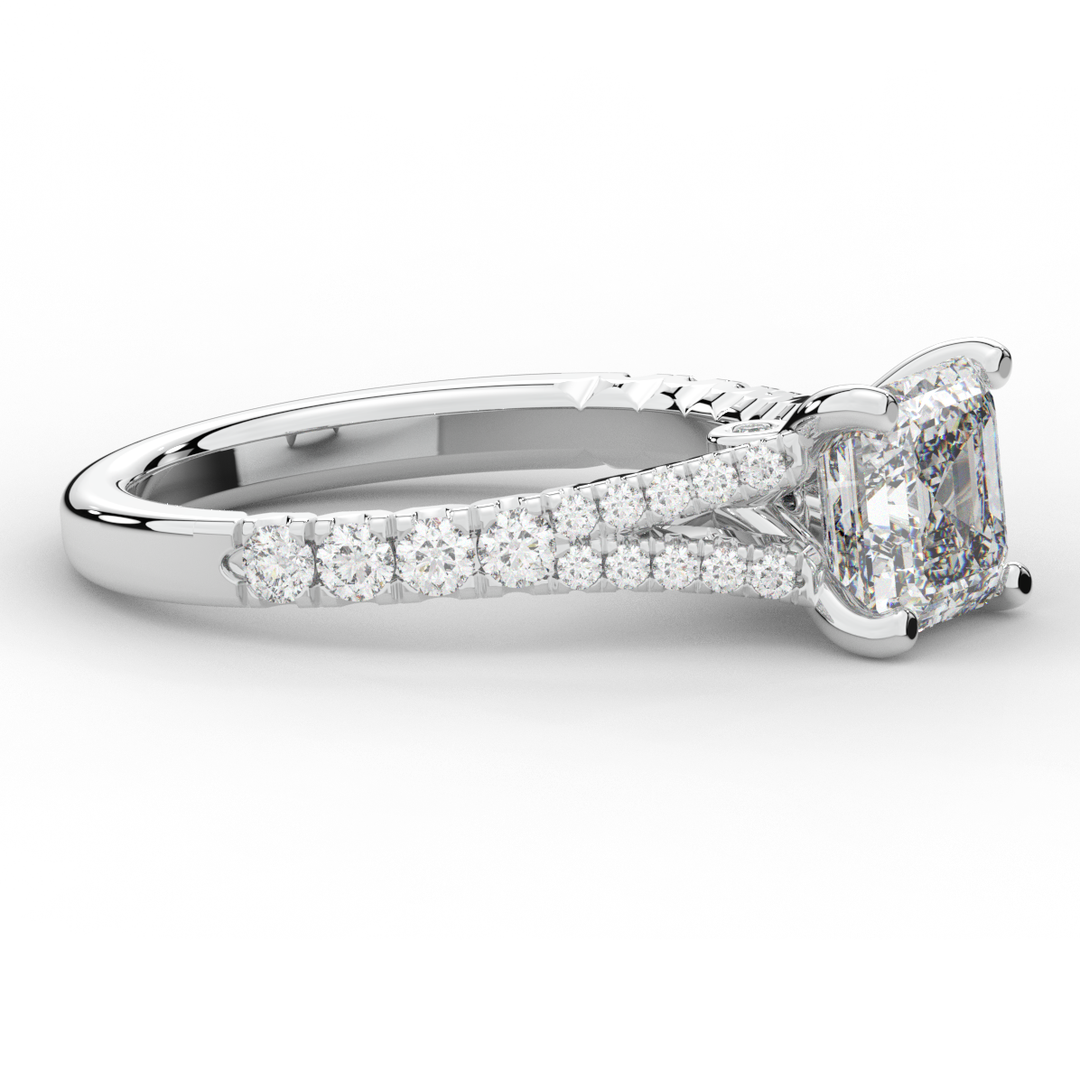 2.45CT.TW ASSCHER LAB DIAMOND ENGAGEMENT RING