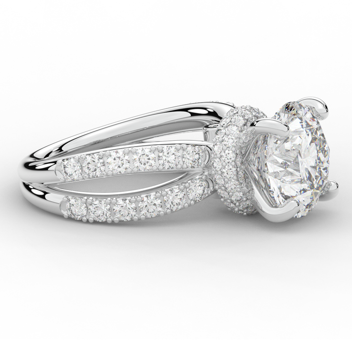 6.25CT.TW ROUND LAB DIAMOND ENGAGEMENT RING