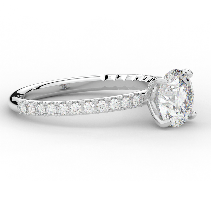 1.75CT.TW ROUND LAB DIAMOND SOLITAIRE ENGAGEMENT RING