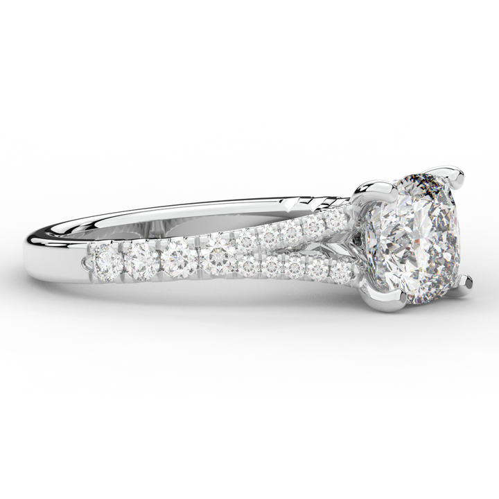 2.45CT.TW CUSHION LAB DIAMOND ENGAGEMENT RING