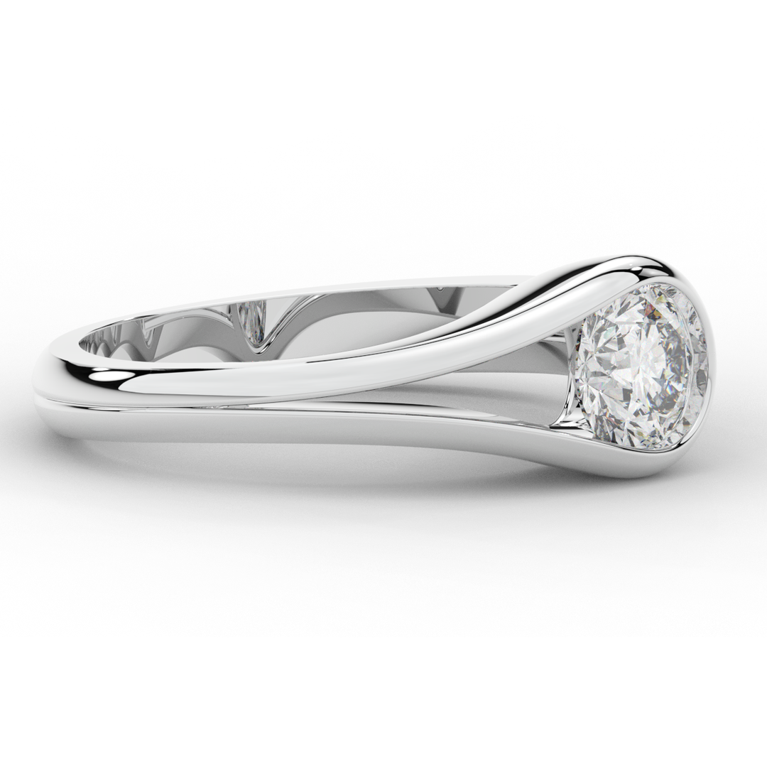 1.10CT.TW ROUND LAB DIAMOND SOLITAIRE ENGAGEMENT RING