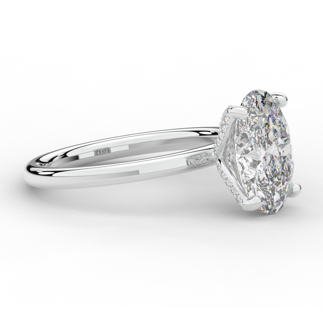 3.10CT.TW OVAL LAB DIAMOND ENGAGEMENT RING