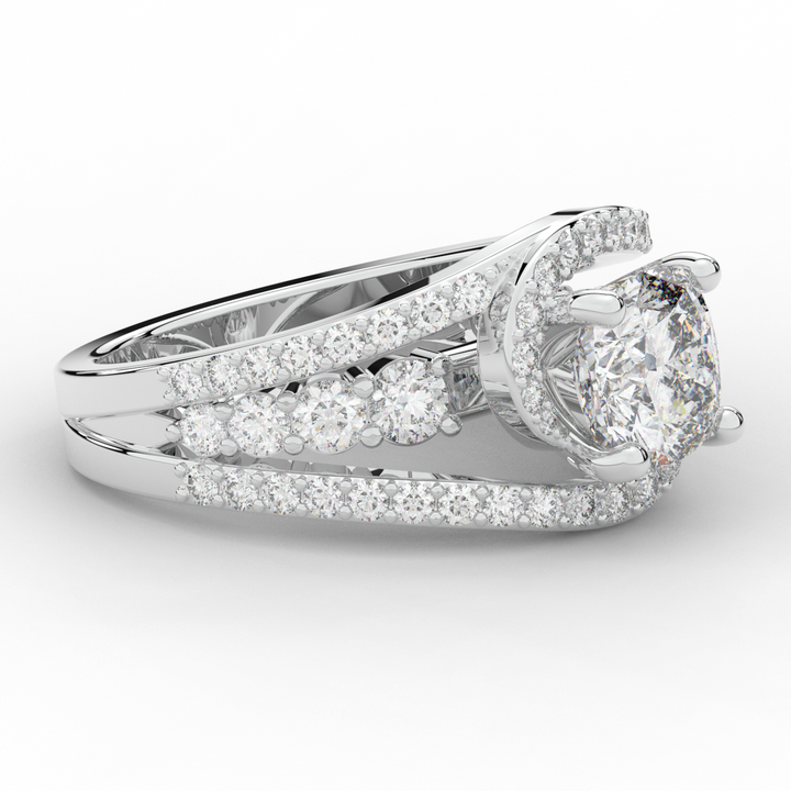 3.30CT.TW CUSHION LAB DIAMOND ENGAGEMENT RING