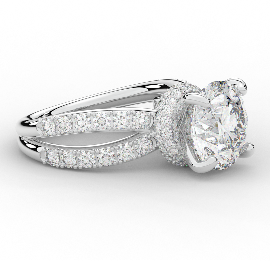 6.25CT.TW ROUND LAB DIAMOND ENGAGEMENT RING