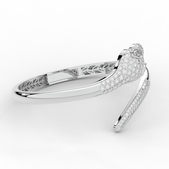 3.75CT.TW ROUND AND PEAR LAB DIAMOND SNAKE BANGLE