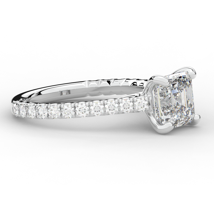 2.40CT.TW ASSCHER LAB DIAMOND ENGAGEMENT RING