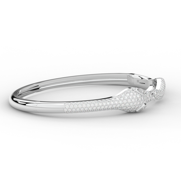 2.00CT.TW ROUND AND PEAR LAB DIAMOND SNAKE BANGLE