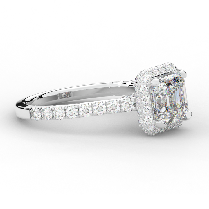 2.75CT.TW ASSCHER LAB DIAMOND HALO ENGAGEMENT RING