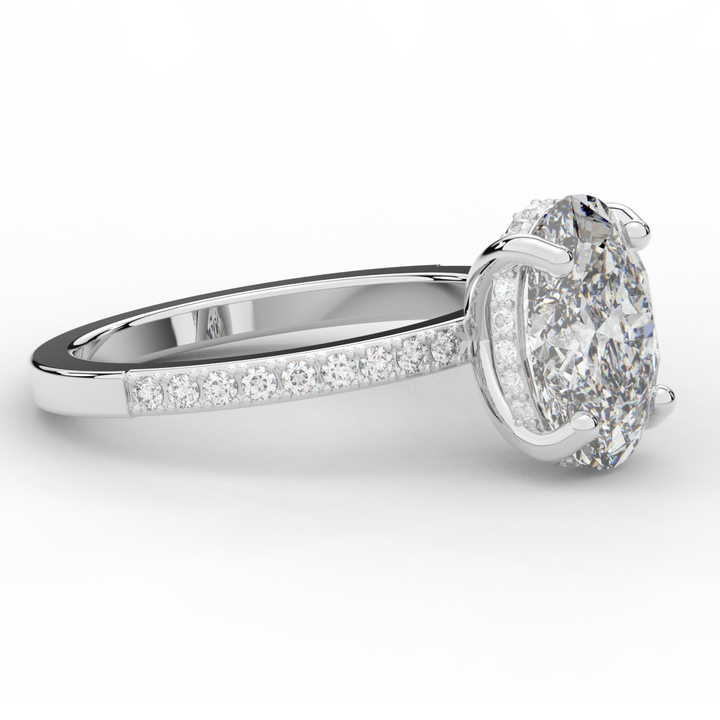 2.70CT.TW OVAL LAB DIAMOND SOLITAIRE ENGAGEMENT RING