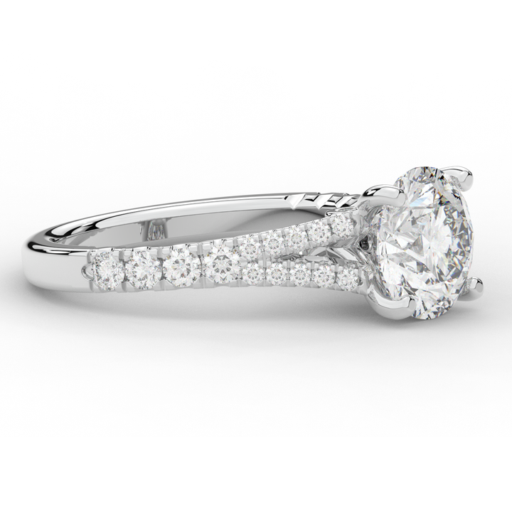 2.45CT.TW ROUND LAB DIAMOND ENGAGEMENT RING