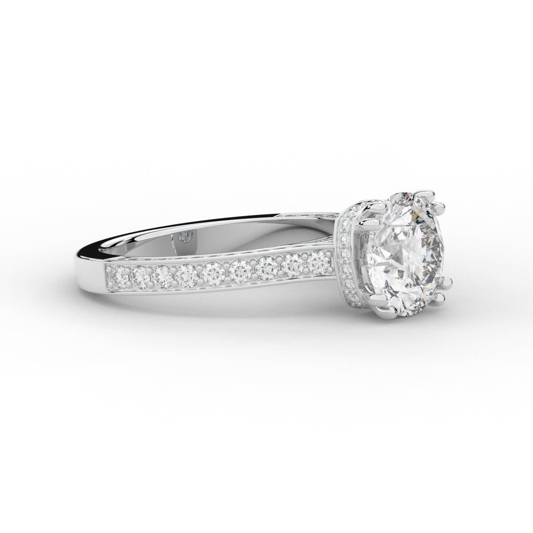 2.60CT.TW ROUND LAB DIAMOND SOLITAIRE ENGAGEMENT RING