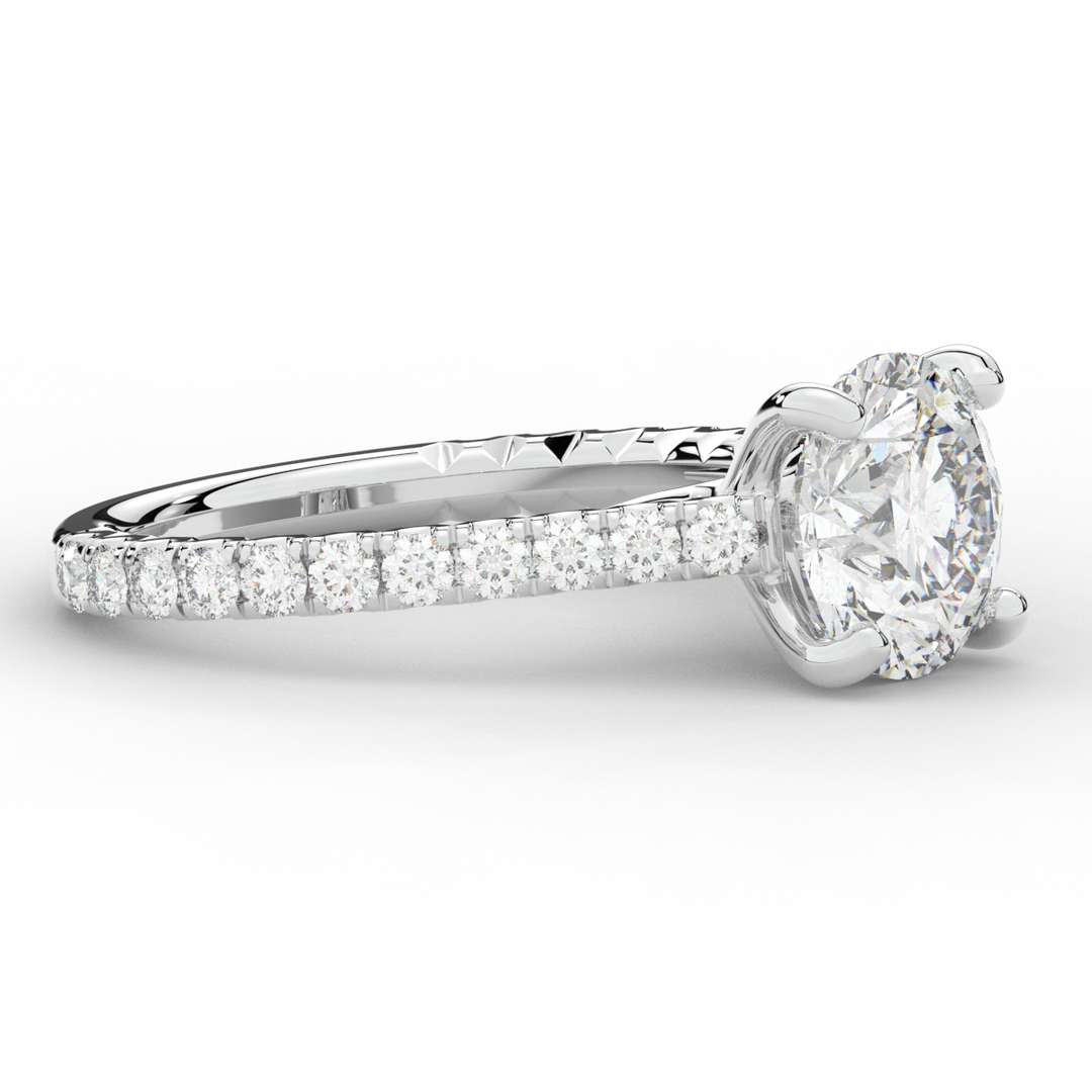 2.40CT.TW ROUND LAB DIAMOND ENGAGEMENT RING