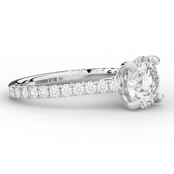 2.40CT.TW ROUND LAB DIAMOND ENGAGEMENT RING