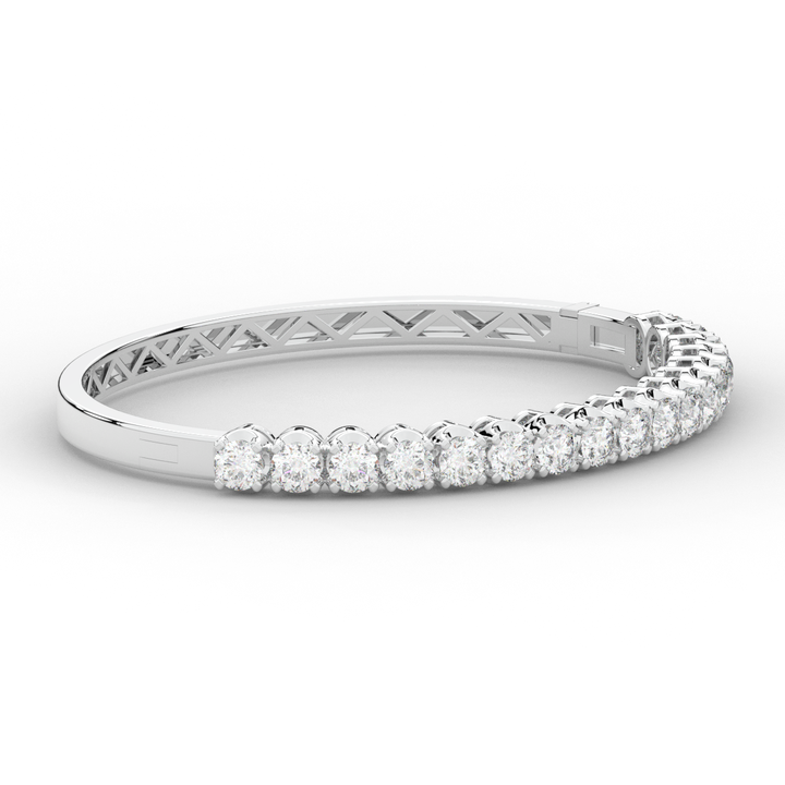 5.00CT.TW ROUND LAB DIAMOND BANGLE