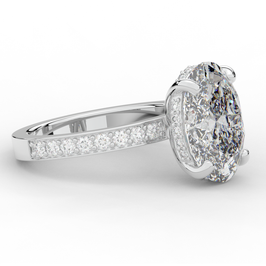 4.30CT.TW OVAL LAB DIAMOND BAND ENGAGEMENT RING