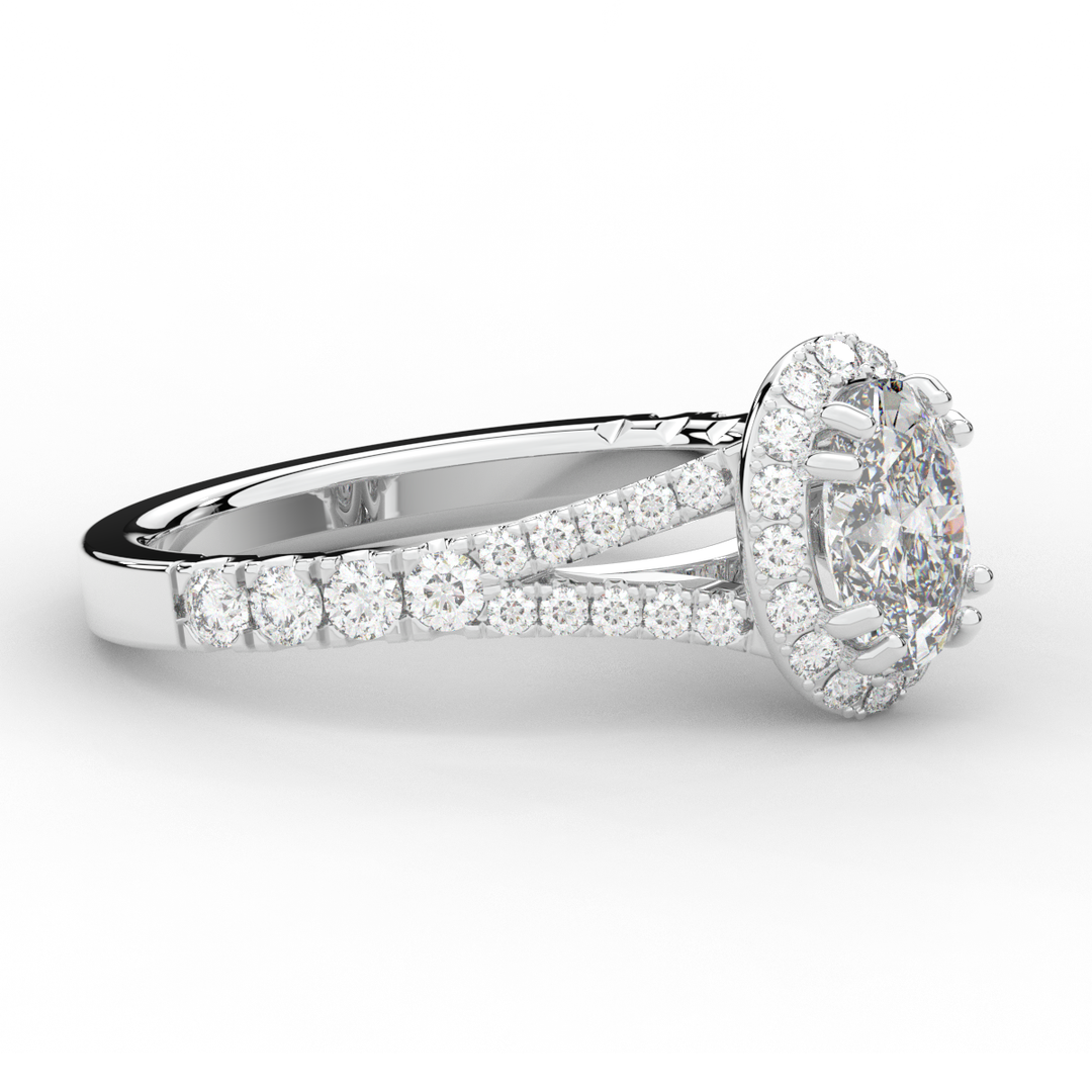 1.60CT.TW OVAL LAB DIAMOND ENGAGEMENT RING