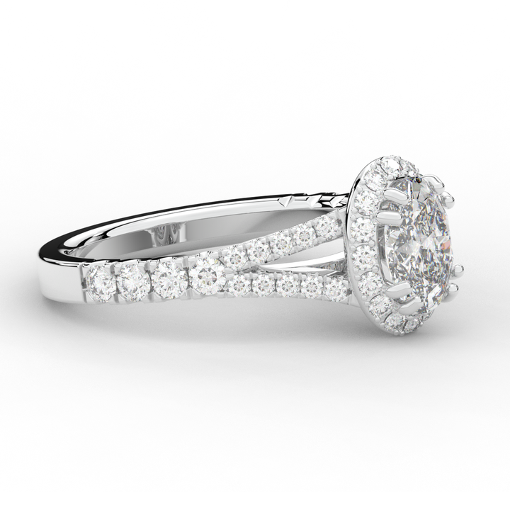 1.60CT.TW OVAL LAB DIAMOND ENGAGEMENT RING