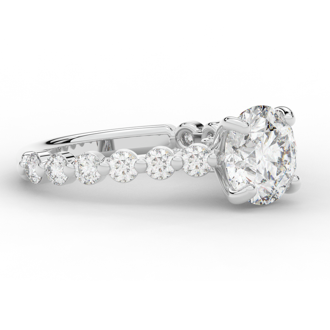 3.90CT.TW ROUND LAB DIAMOND ENGAGEMENT RING