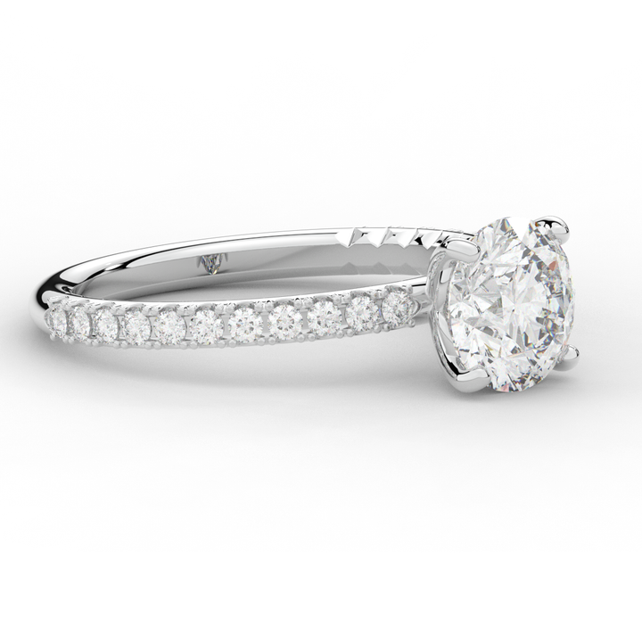 1.75CT.TW ROUND LAB DIAMOND SOLITAIRE ENGAGEMENT RING