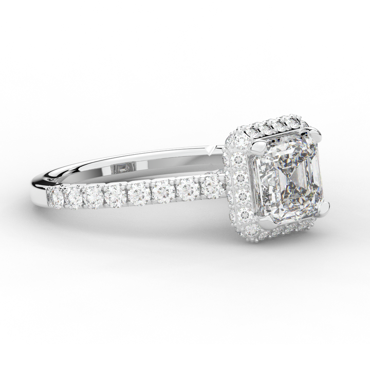 2.75CT.TW ASSCHER LAB DIAMOND HALO ENGAGEMENT RING