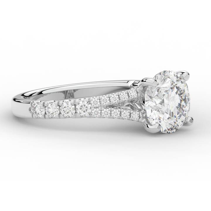 2.45CT.TW ROUND LAB DIAMOND ENGAGEMENT RING