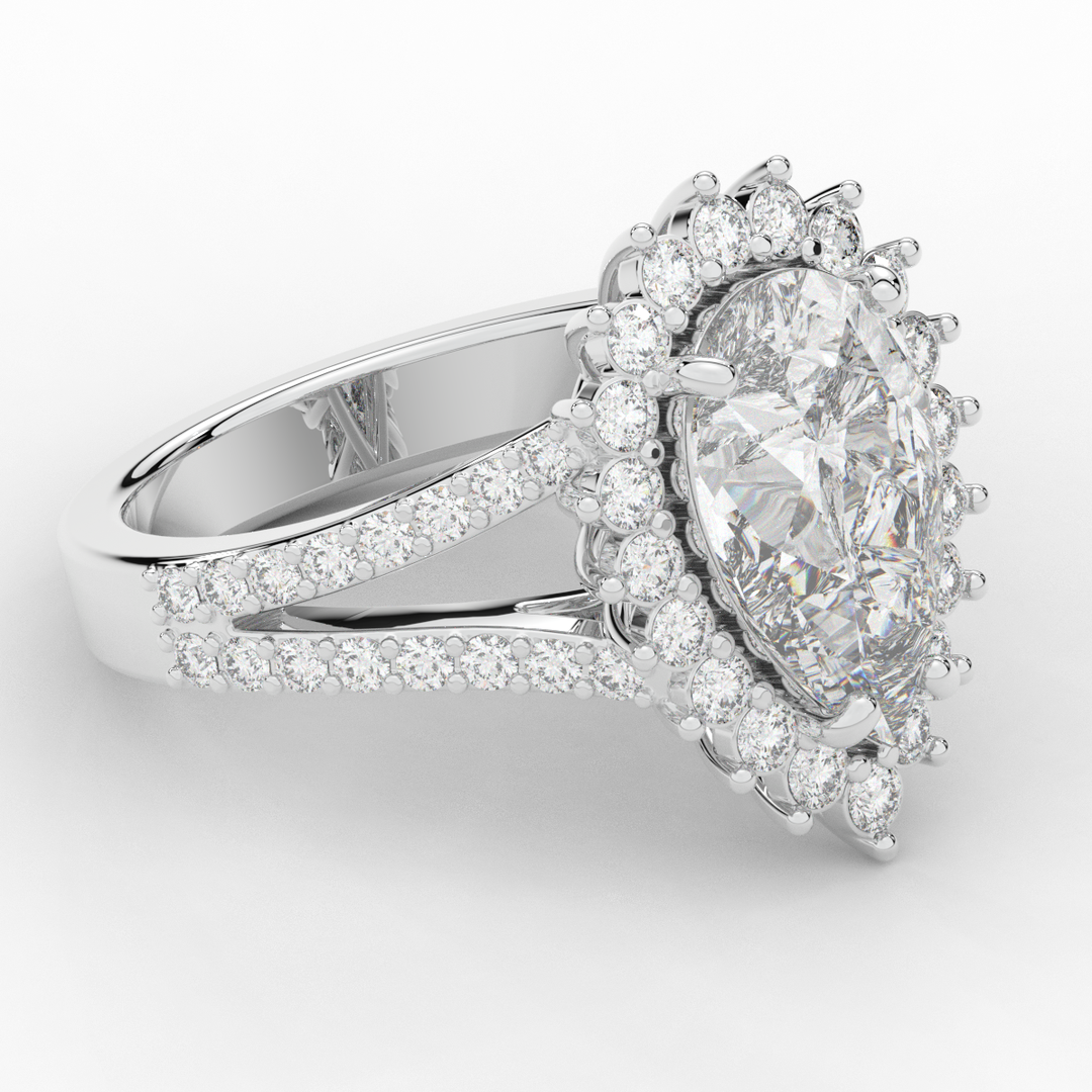 3.60CT.TW ROUND LAB DIAMOND ENGAGEMENT RING