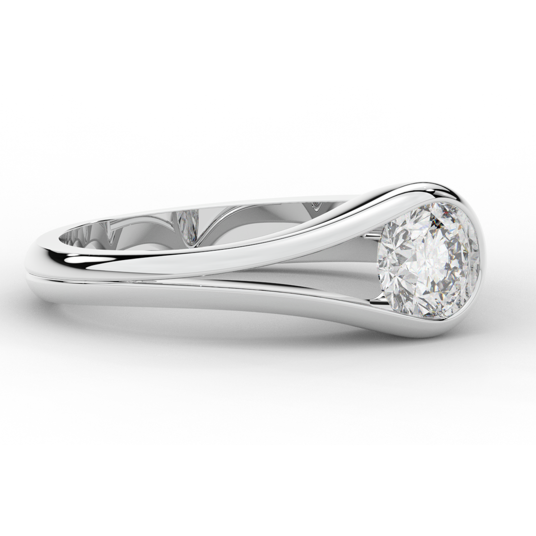 1.10CT.TW ROUND LAB DIAMOND SOLITAIRE ENGAGEMENT RING