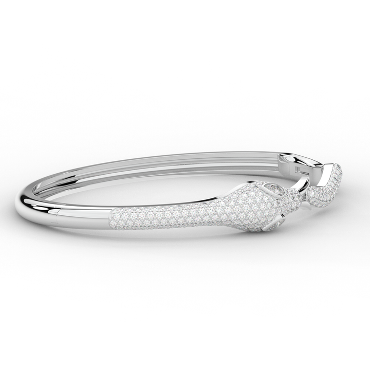 2.00CT.TW ROUND AND PEAR LAB DIAMOND SNAKE BANGLE