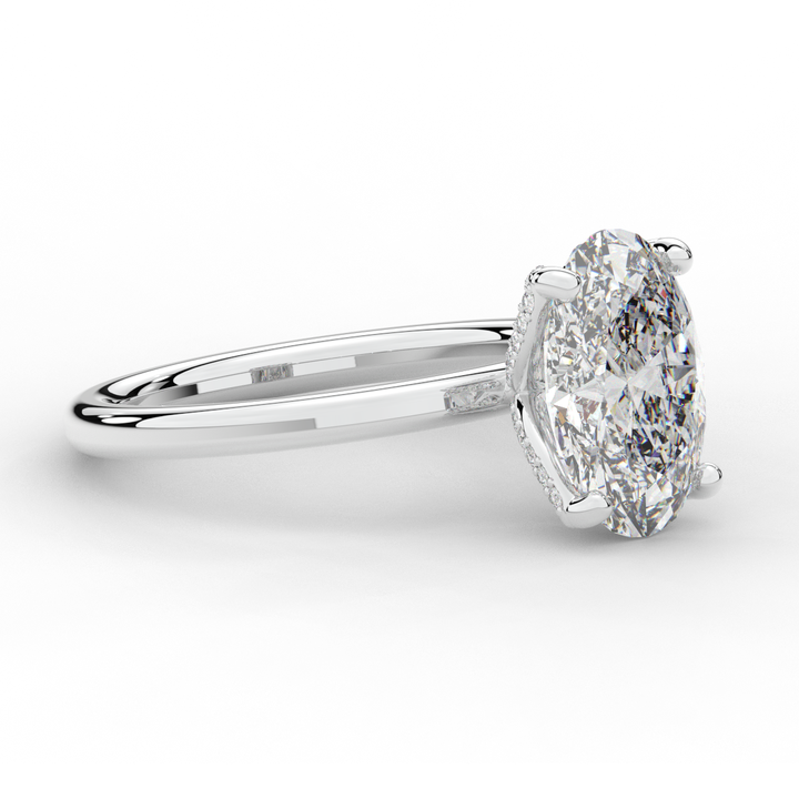 3.10CT.TW OVAL LAB DIAMOND ENGAGEMENT RING