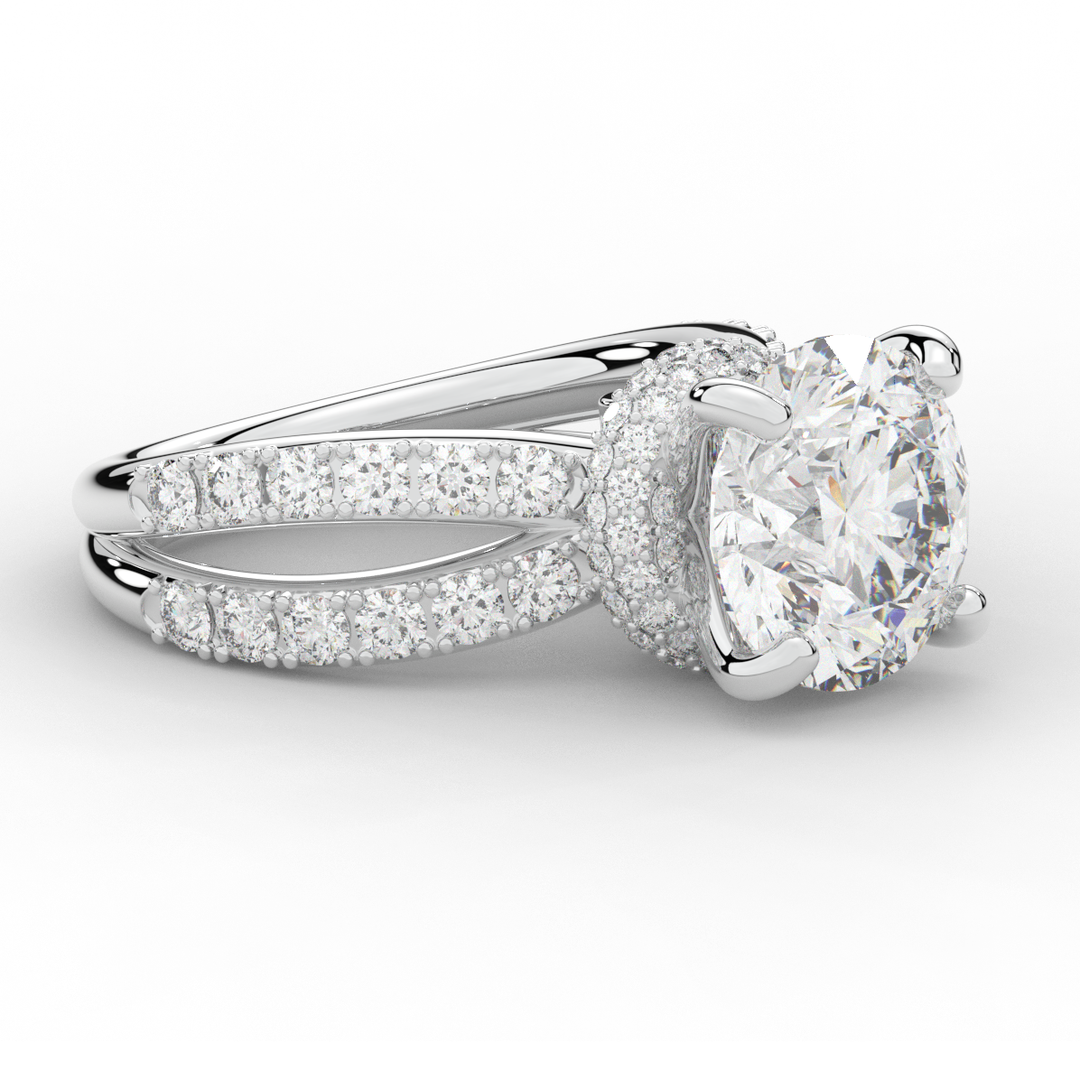 6.25CT.TW ROUND LAB DIAMOND ENGAGEMENT RING