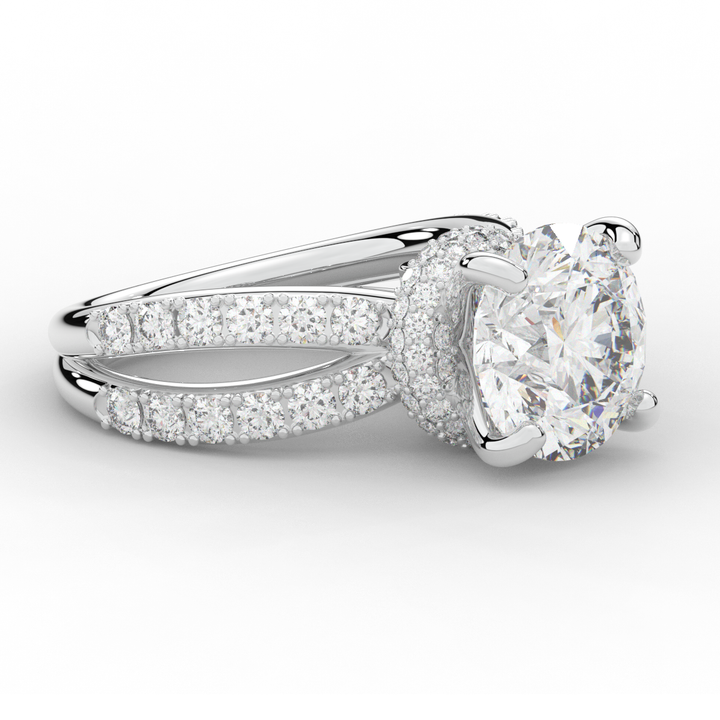 6.25CT.TW ROUND LAB DIAMOND ENGAGEMENT RING