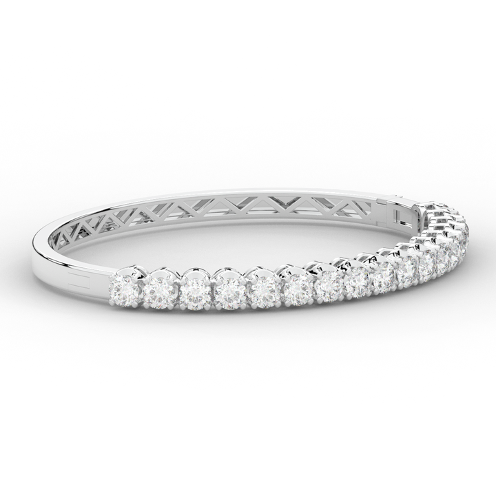 5.00CT.TW ROUND LAB DIAMOND BANGLE