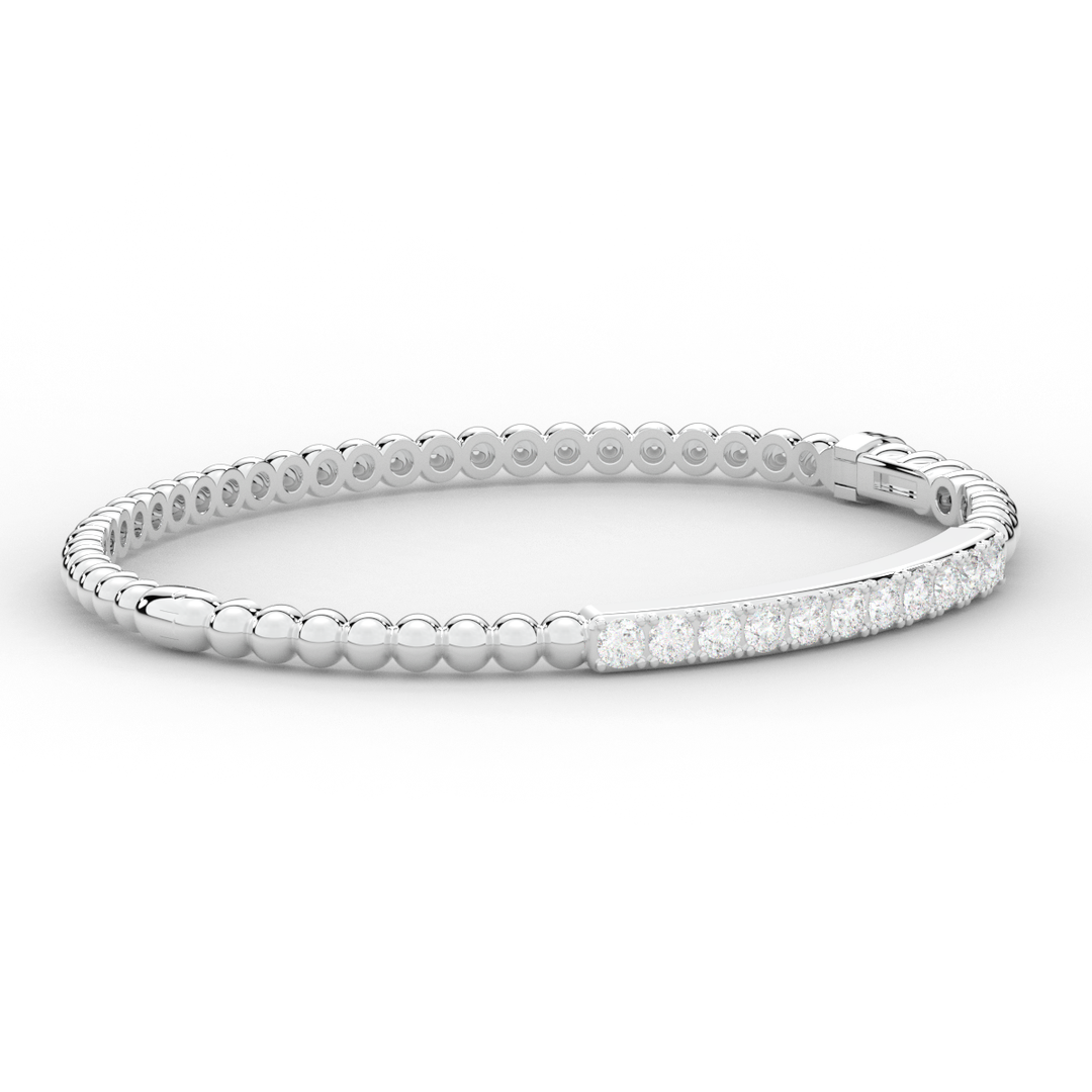 1.10CT.TW ROUND LAB DIAMOND BANGLE