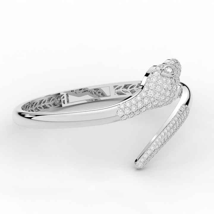 3.75CT.TW ROUND AND PEAR LAB DIAMOND SNAKE BANGLE