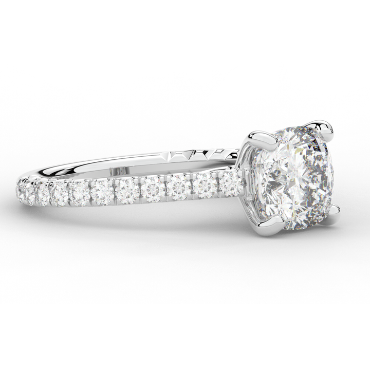 2.40CT.TW CUSHION LAB DIAMOND ENGAGEMENT RING