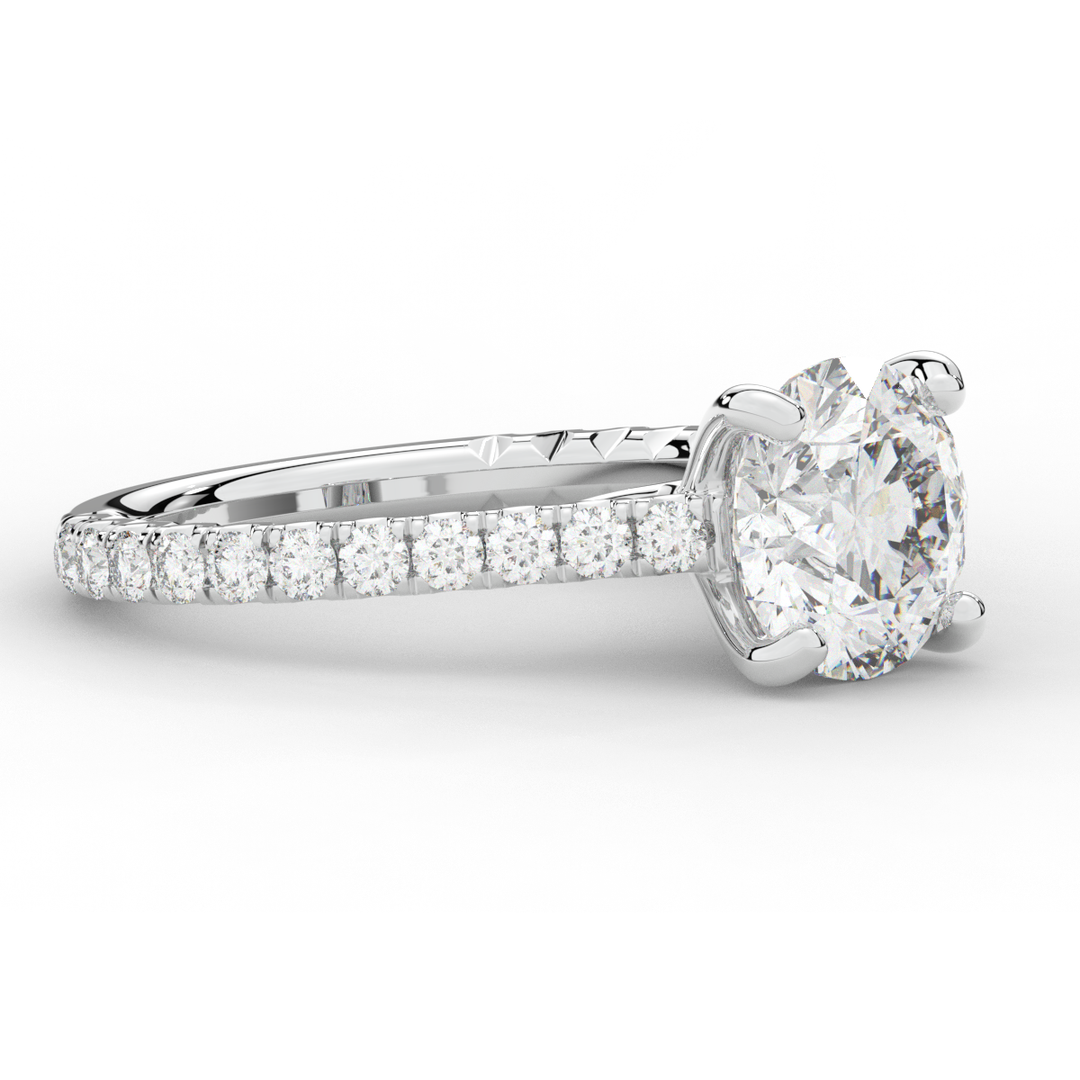 2.40CT.TW ROUND LAB DIAMOND ENGAGEMENT RING