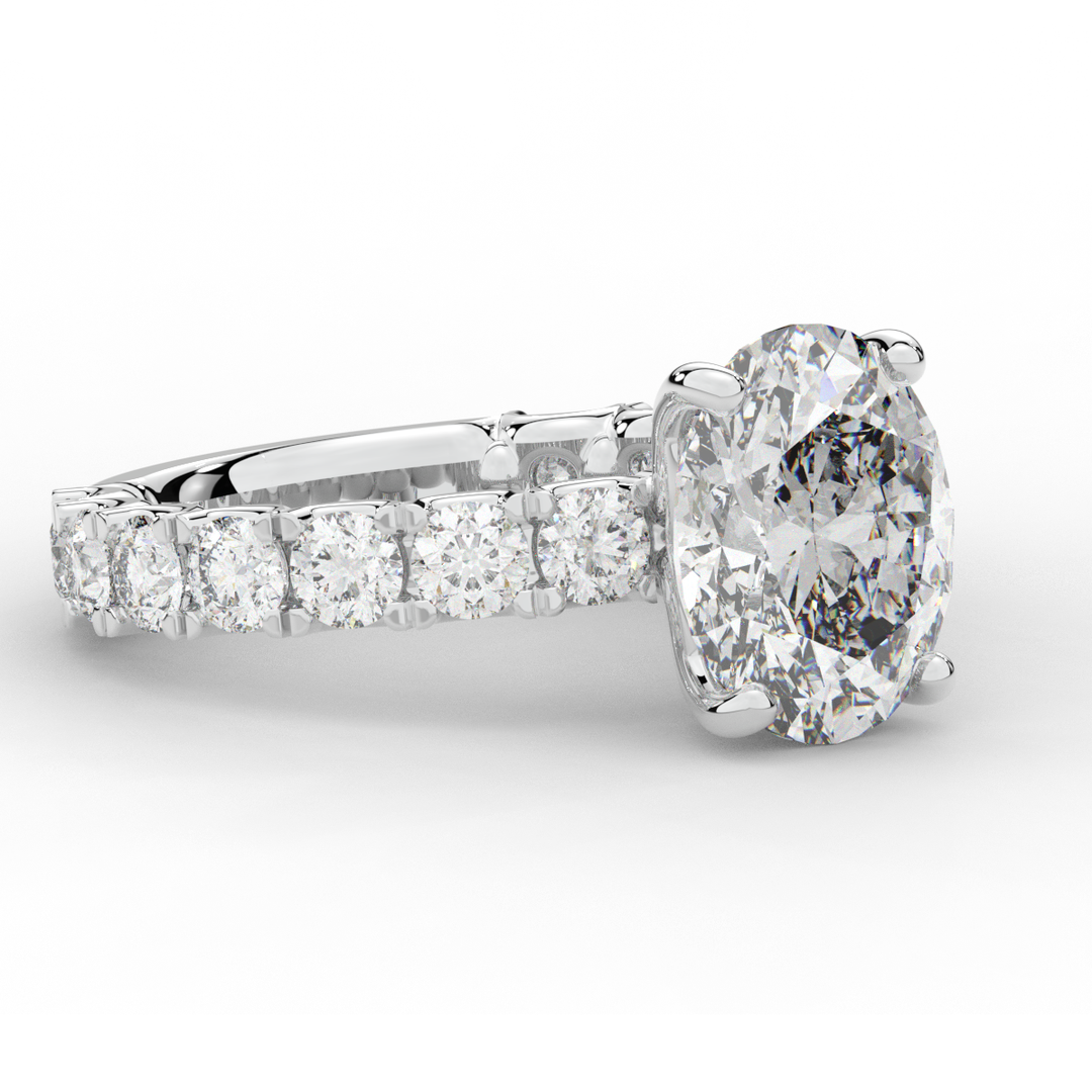 4.35CT.TW OVAL LAB DIAMOND ENGAGEMENT RING