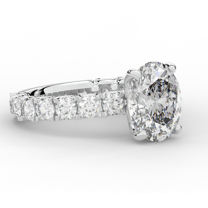 4.35CT.TW OVAL LAB DIAMOND ENGAGEMENT RING