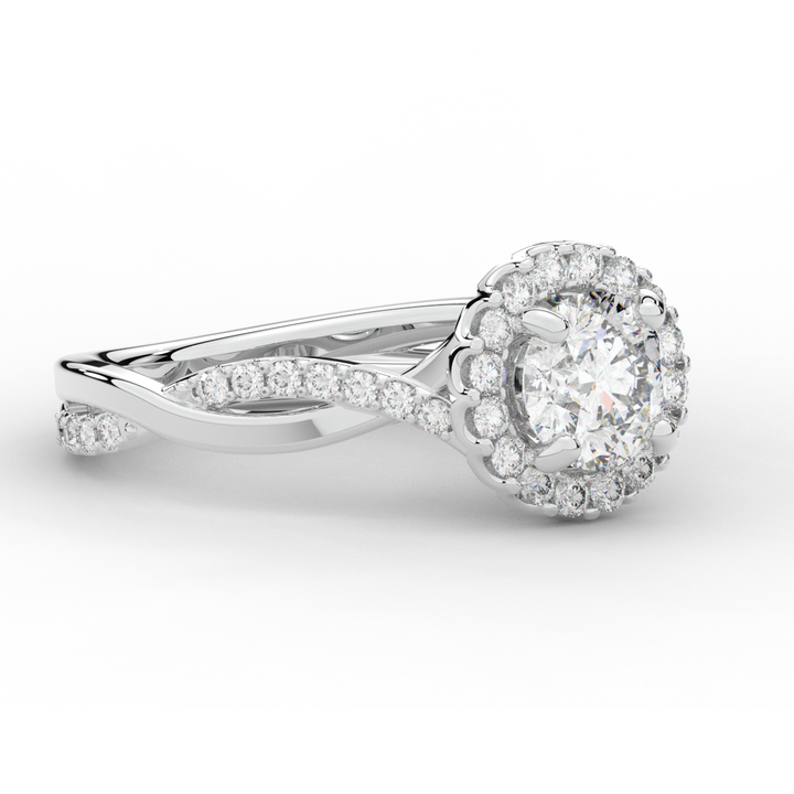 1.30CT.TW ROUND LAB DIAMOND ENGAGEMENT RING