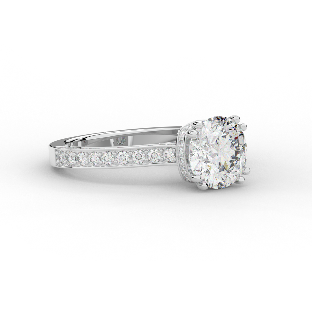 2.60CT.TW ROUND LAB DIAMOND SOLITAIRE ENGAGEMENT RING