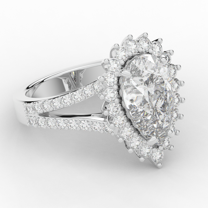 3.60CT.TW ROUND LAB DIAMOND ENGAGEMENT RING