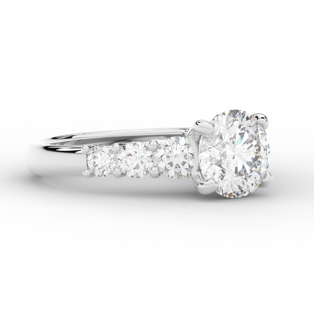 3.00CT.TW ROUND LAB DIAMOND  ENGAGEMENT RING