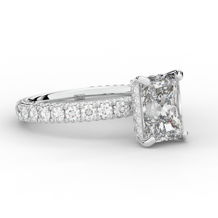 3.00CT.TW RADIANT LAB DIAMOND ENGAGEMENT RING