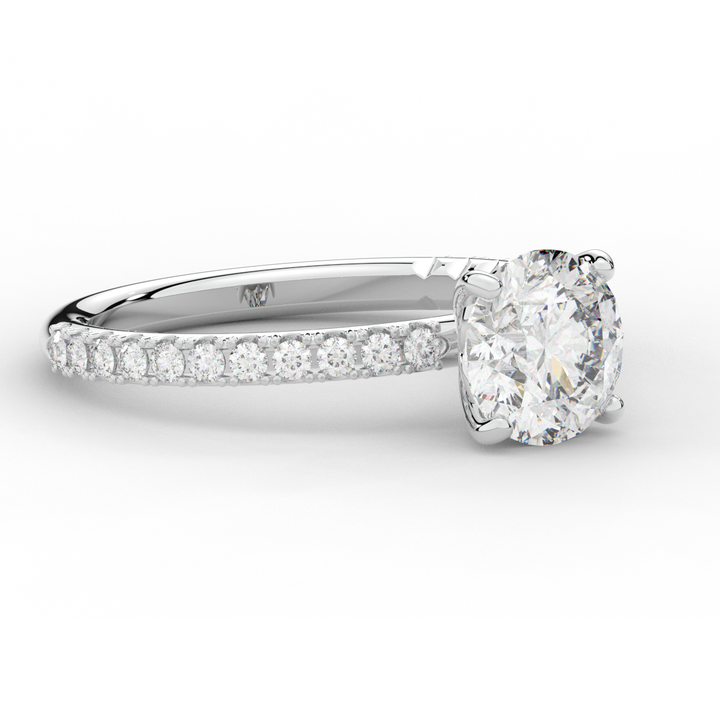 1.75CT.TW ROUND LAB DIAMOND SOLITAIRE ENGAGEMENT RING