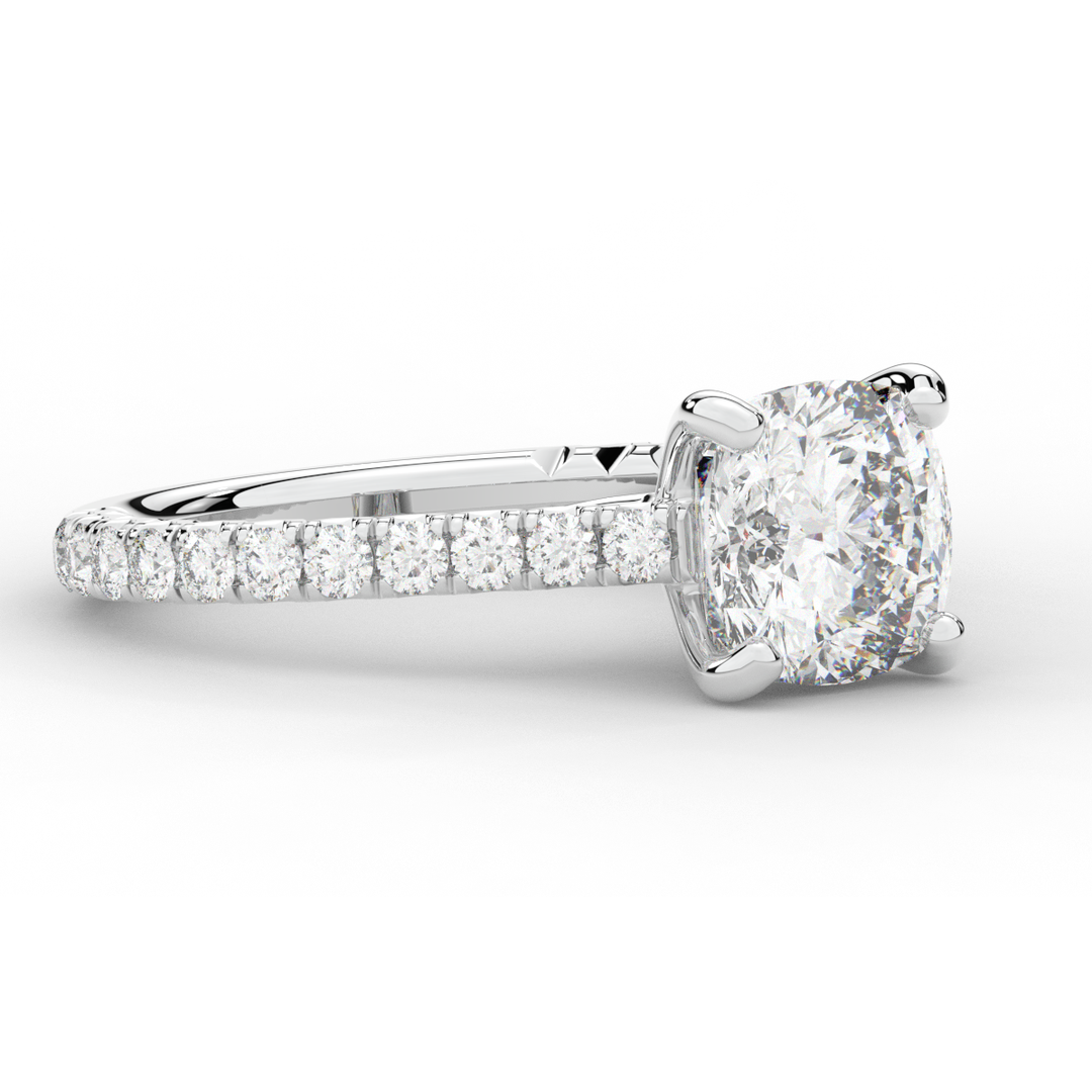 2.40CT.TW CUSHION LAB DIAMOND ENGAGEMENT RING