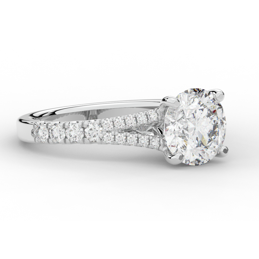 2.45CT.TW ROUND LAB DIAMOND ENGAGEMENT RING