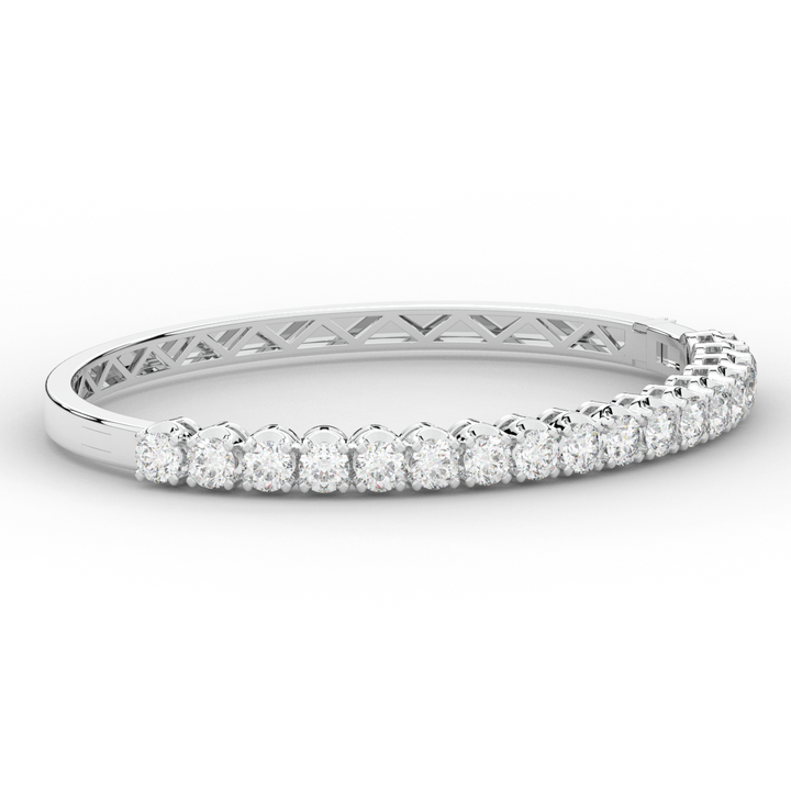 5.00CT.TW ROUND LAB DIAMOND BANGLE