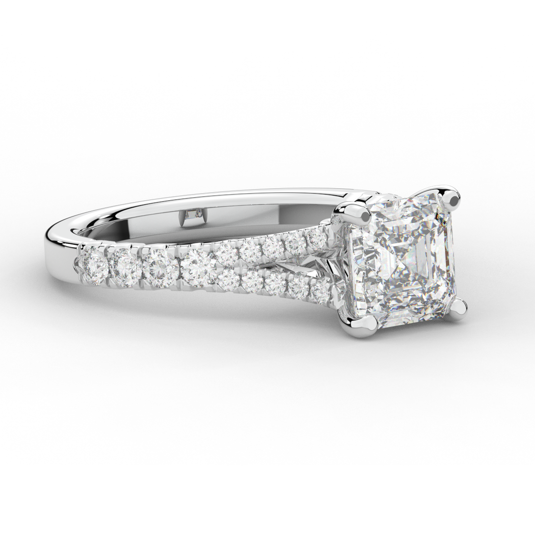 2.45CT.TW ASSCHER LAB DIAMOND ENGAGEMENT RING